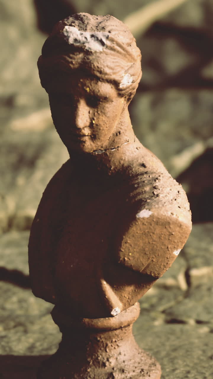 Softly illuminatedthis detailed bust