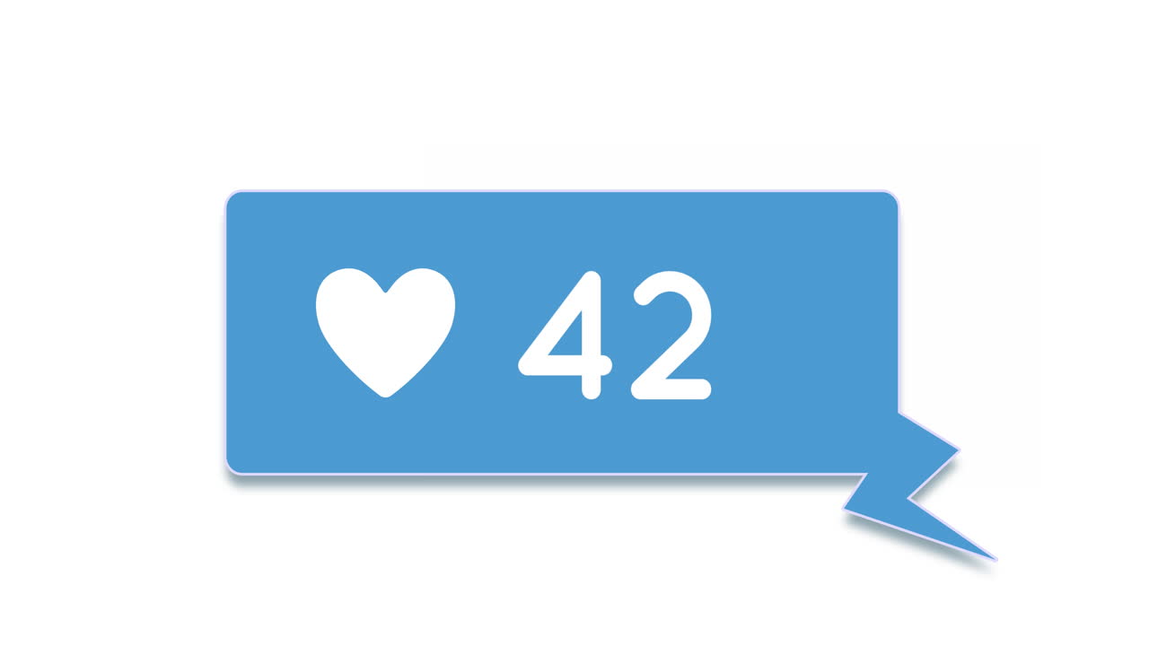 Stigende antal likes eller hjerter 4K