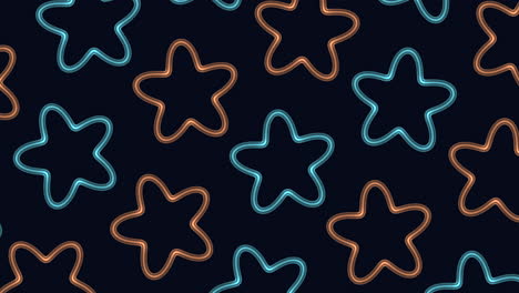 neon rainbow stars pattern in dark space