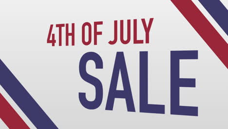 animación gráfica de la venta del 4 de julio texto