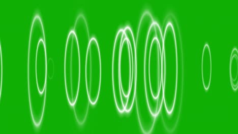 gráficos de movimiento de anillos digitales con fondo de pantalla verde