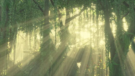 Morgenlicht-Im-Wunderschönen-Dschungelgarten