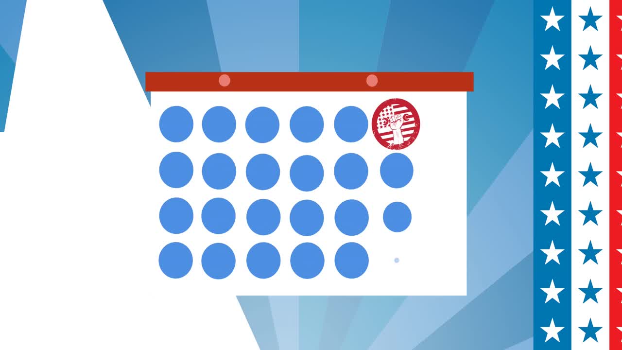 파란색 배경 위의 토큰 템플릿 카드의 애니메이션