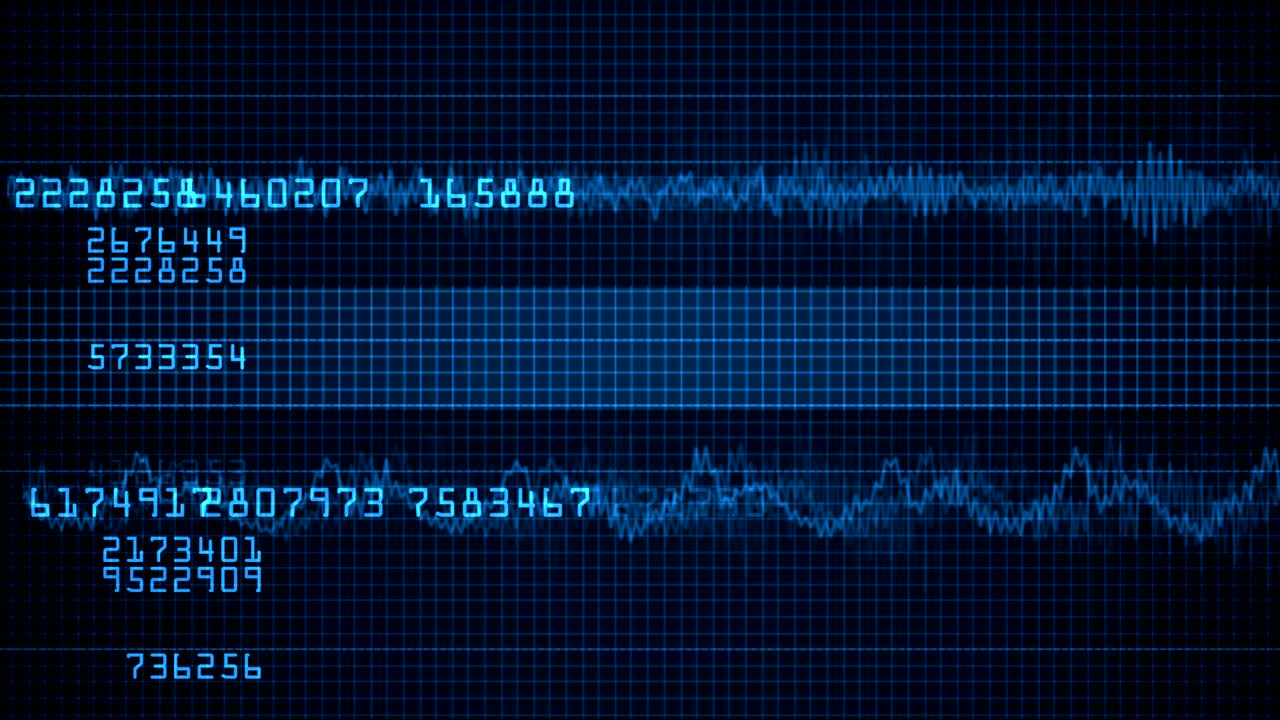 E.C.G. Cardiac impulse sequence on medical monitor 4k