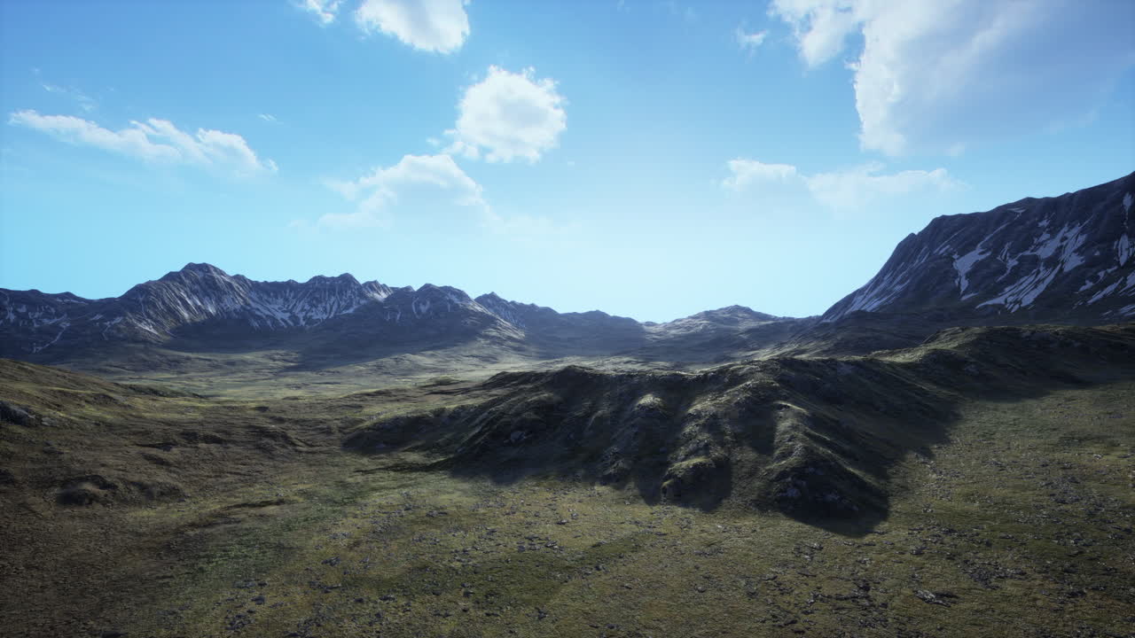 놀라운 산맥 풍경