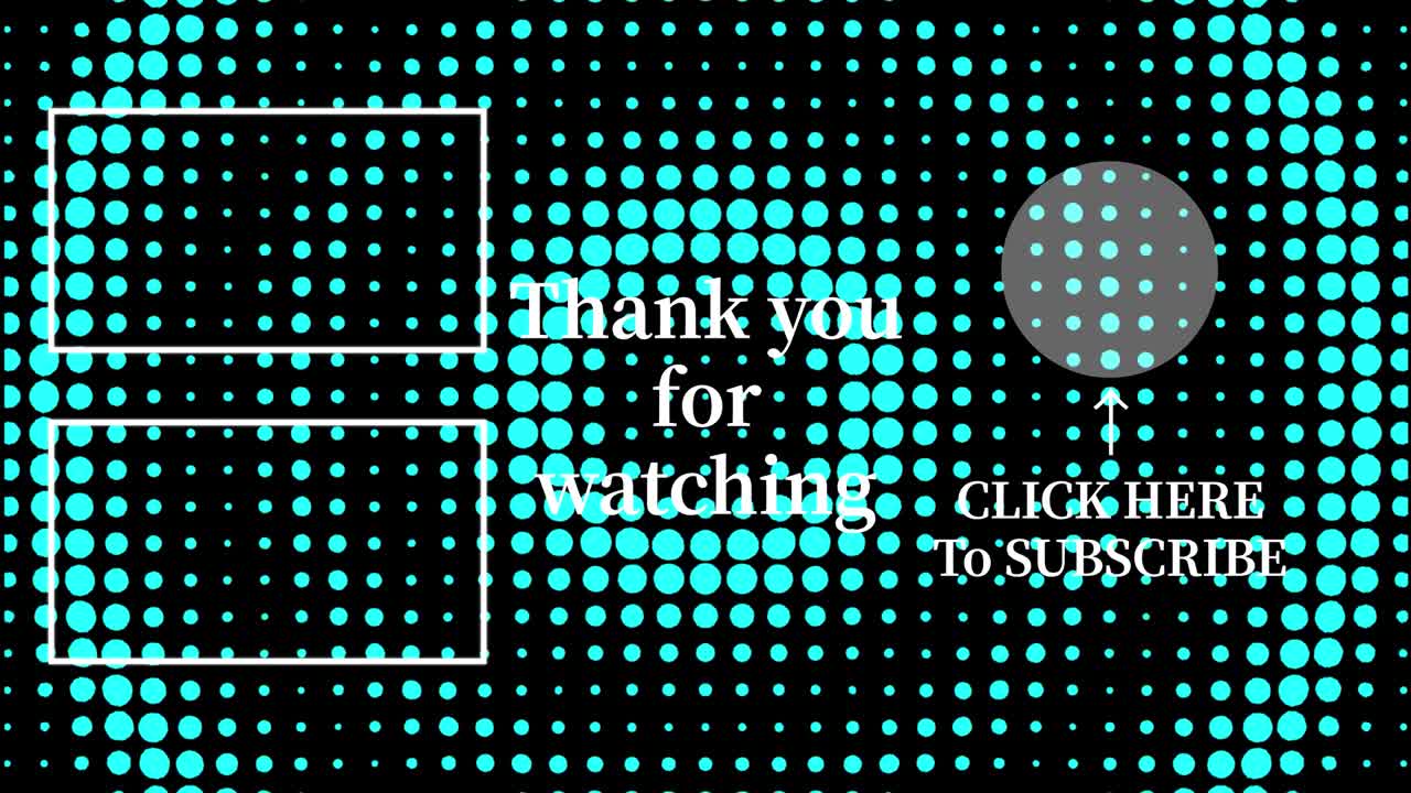 Dot circular wave motion end card ending screen motion graphics