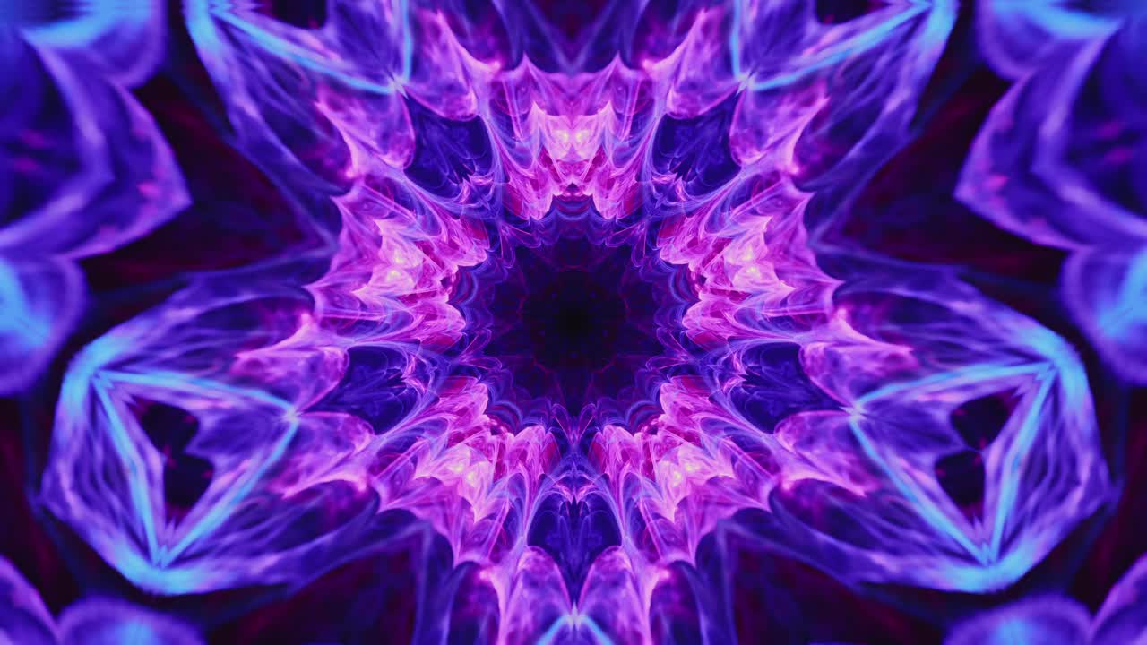 hipnótica estrella cósmica supernova ciclo sin fisuras caleidoscopio mandala, energía abstracta núcleo túnel trance música de fondo éxtasis, música vj pulso visual latidos