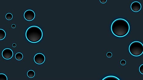 black and blue neon circles abstract tech video animation