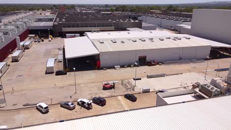 aerial view of a large industrial factory complex
