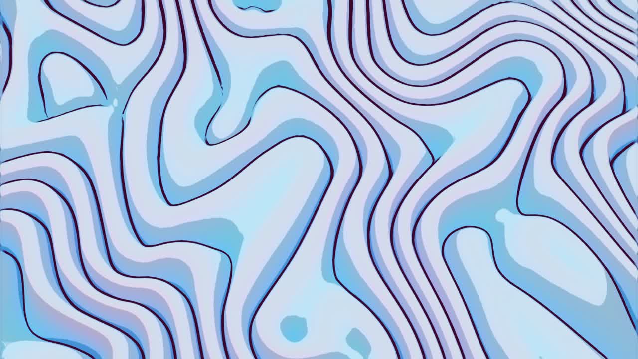 Abstract Blue and White Curved Lines Pattern