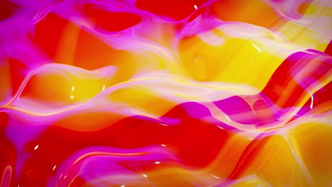 fondo fluido abstracto en bucle estilo de mármol multicolor. hermosa superficie ondulada brillante de líquido con patrón, color de gradiente y ondas de flujo en él. bg creativo brillante con animación suave y suave.