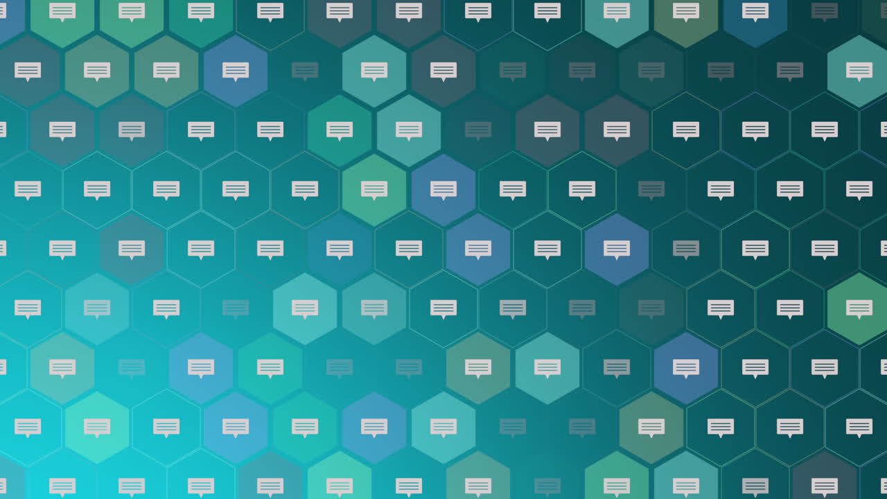 Social Message network icons pattern on gradient background