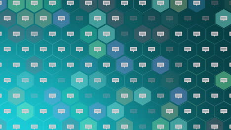 patrón de iconos de red de mensajes sociales sobre fondo degradado