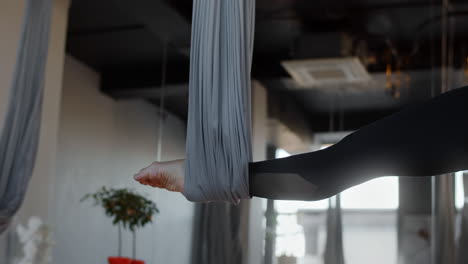 aerial yoga pose