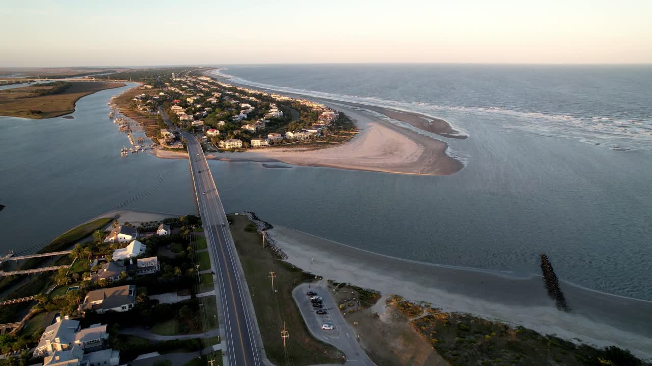 Aerial Approaching Isle of Palms SC, Isle of Palms South Carolina Real Estate and Beach Homes