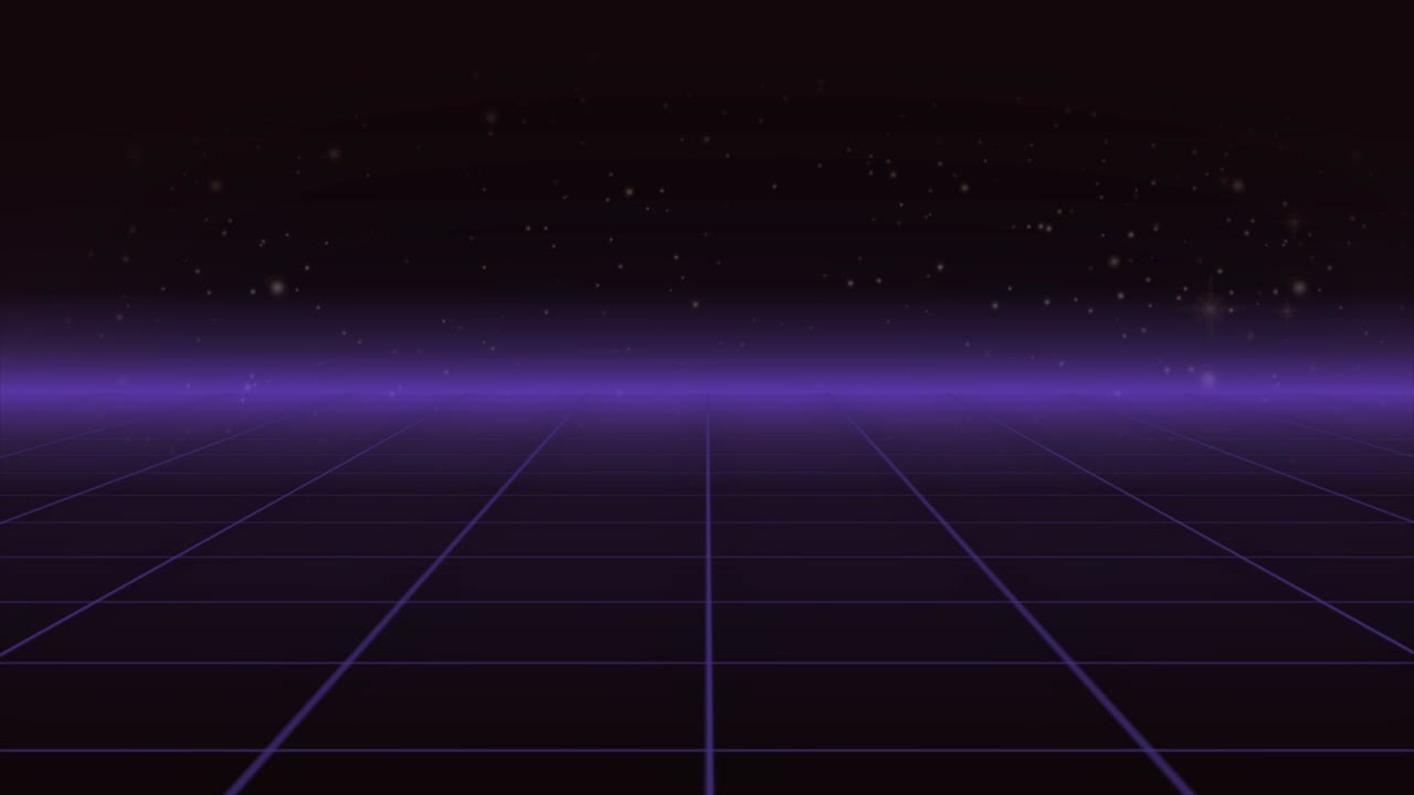synthwave wireframe net and stars 80s Retro Futurism Background 3d illustration render