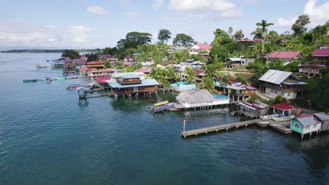 Aerial-view-of-Bastimentos-Island,-located-in-the-scenic-Bocas-Del-Toro-District-of-Panama