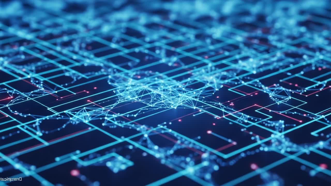 Dynamic Digital Circuitry: A Visual Journey Through Complex Neural Networks and Abstract Connections Represented in Vibrant Colors and Patterns