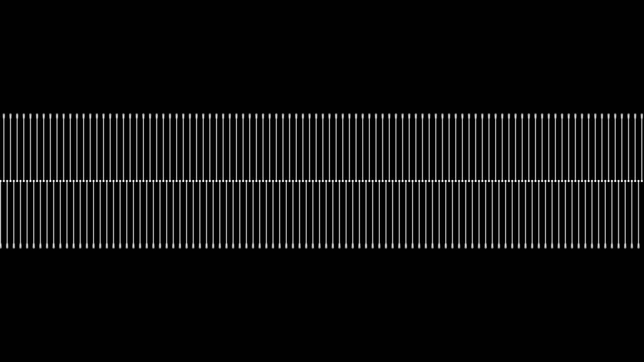 Horizontal pulsing Symmetrical Pin Graph digital amplitude signal Overlay