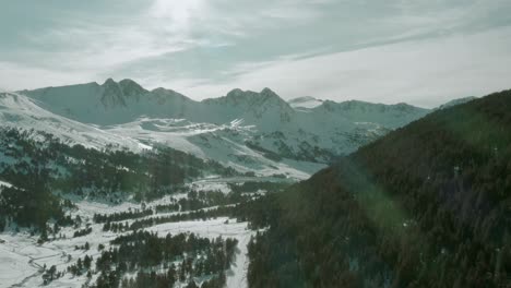 Antena:-Estación-De-Esquí-De-Pas-De-La-Casa-En-Las-Montañas-De-Los-Pirineos