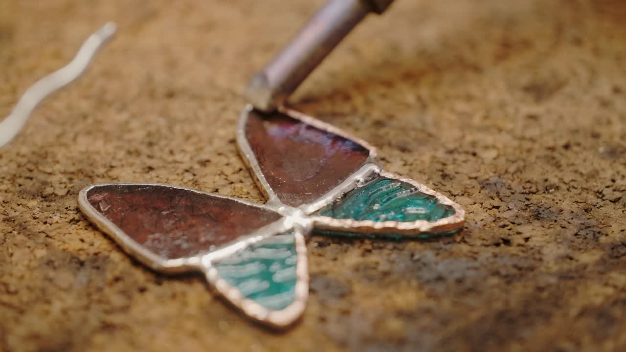Soldering Stained Glass Butterfly