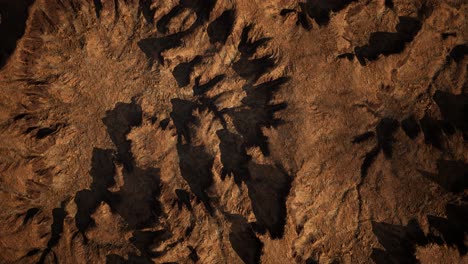 top erial view of the red rock canyon