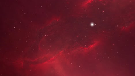 background of red nebula and stars