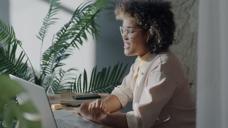 woman having a video call