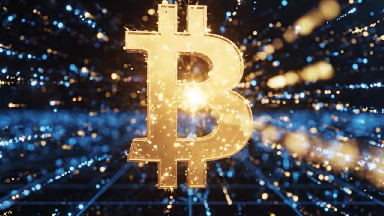 Exploring the Dynamic World of Cryptocurrency with a Vibrant Bitcoin Symbol Surrounded by Digital Particles and Light Effects That Represent Blockchain Technology.