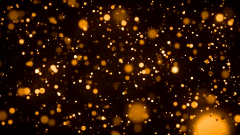 animación de manchas doradas brillantes de luz moviéndose en movimiento hipnótico sobre fondo marrón