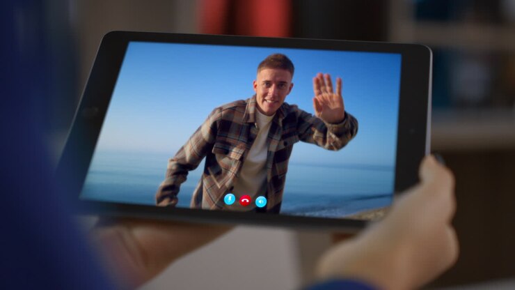 Videochiamata su tablet