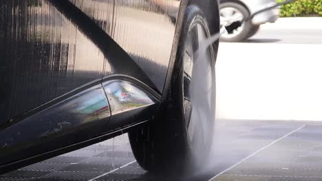 car being pressure washed