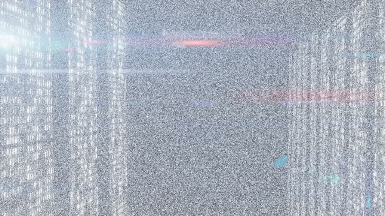 선과 오류와 함께 화면에 디지털 인터페이스의 애니메이션