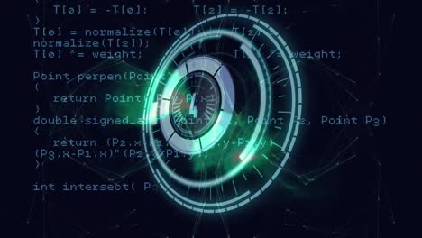 Animation-of-scope-scanning-with-countdown-over-data-processing