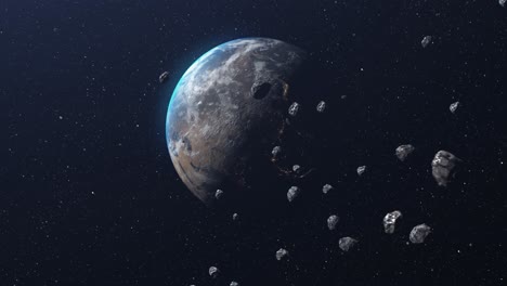 la tierra bajo amenaza de asteroides