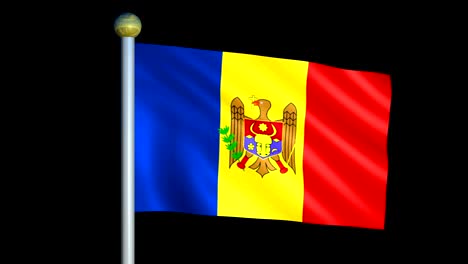 large looping animated flag of moldova