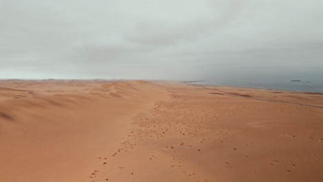 aerial view of coastal sand dunes