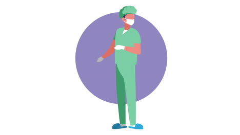 surgeon ocupation worker character animation