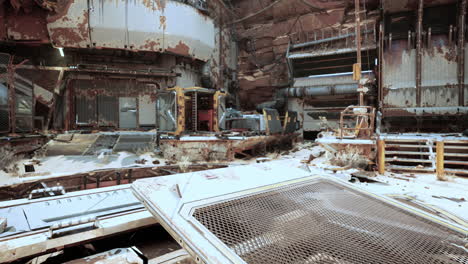 ruined spaceship interior