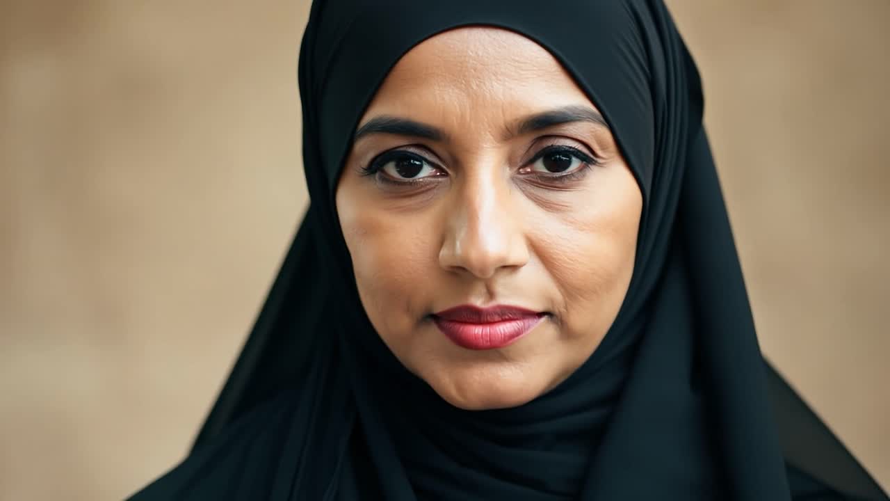 retrato de una mujer musulmana con hijab
