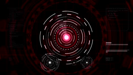 una pantalla de cabeza roja futurista.