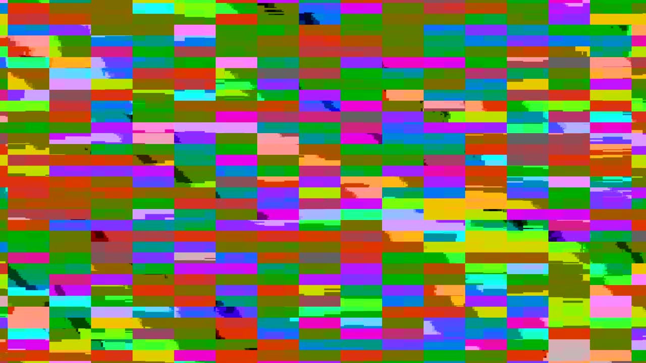 vídeo glich dinámico brillante, mala señal de televisión de visualización en color, fondo generado por computadora de renderización 3d