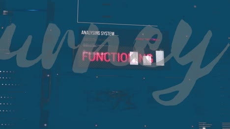 animación del procesamiento de datos sobre el texto.