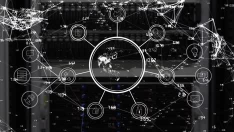 Animation-of-network-of-connections-with-icons-over-servers