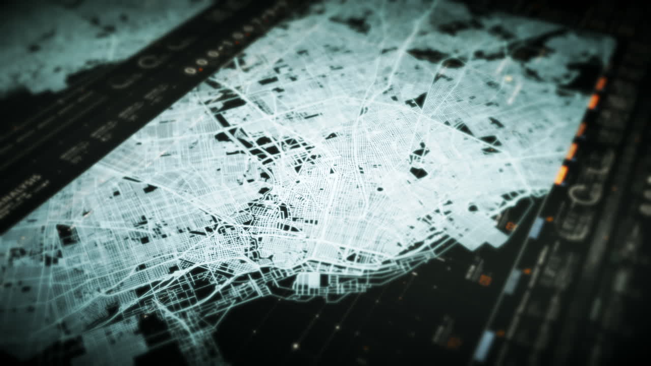 첨단 데이터 매트릭스 시 ⁇ 레이션 ui와 첨단 디지털 환경과 상호 연결된 데이터 매트릭스 정보 네트워크 시스템 배경의 역동적이고 몰입력있는 디스플레이