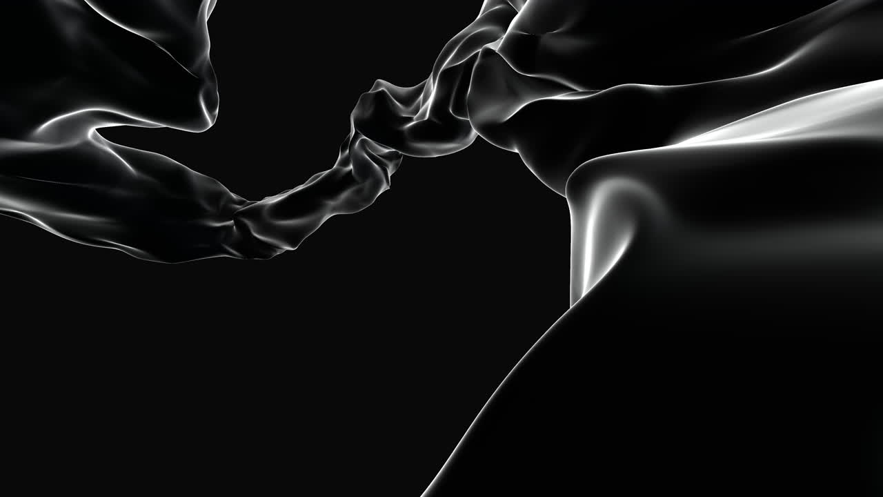 белые фантастические аудиоволны на черном градиенте