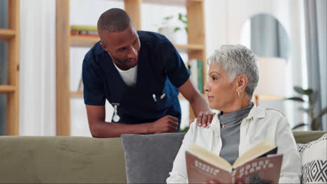 nurse visiting elderly patient at home