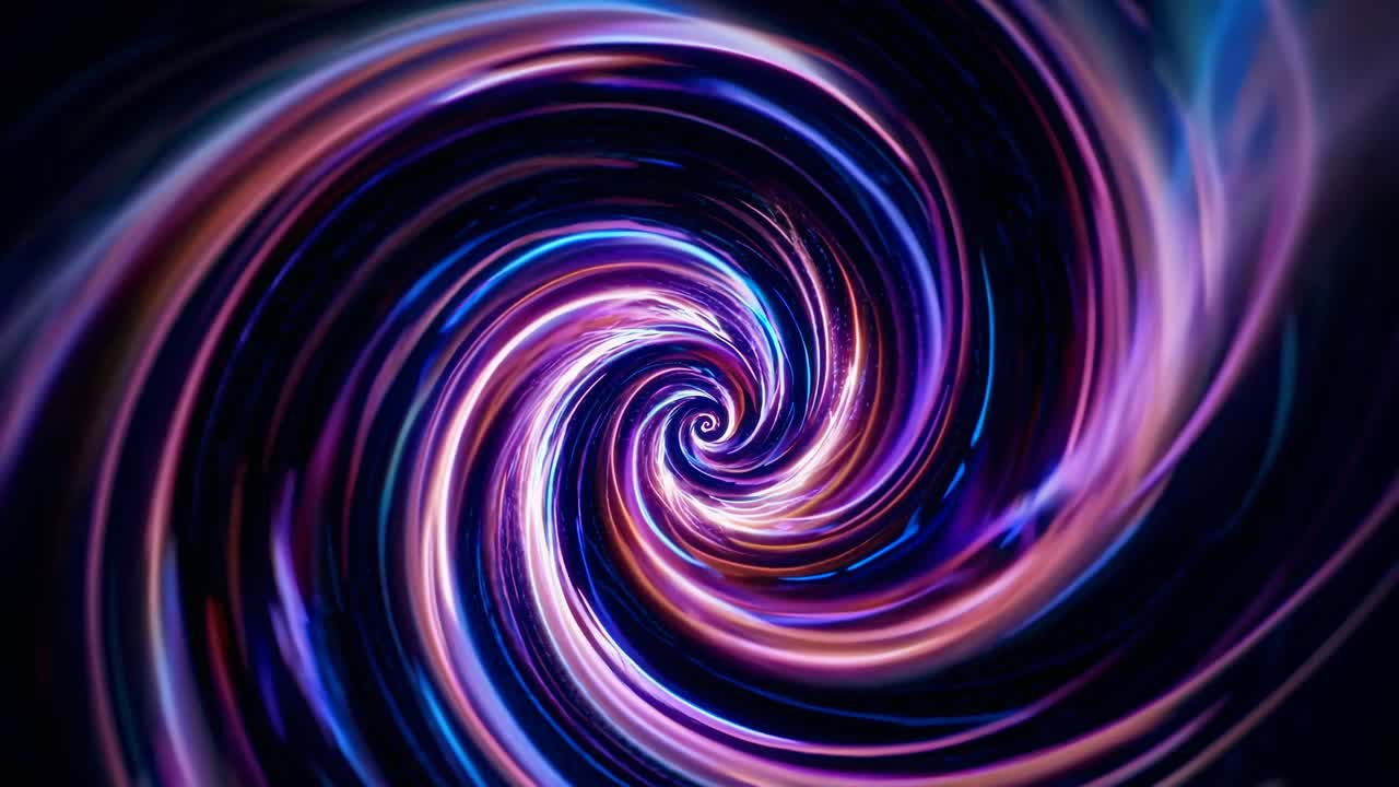 Dynamic spiral of vibrant colors creates a mesmerizing vortex effect