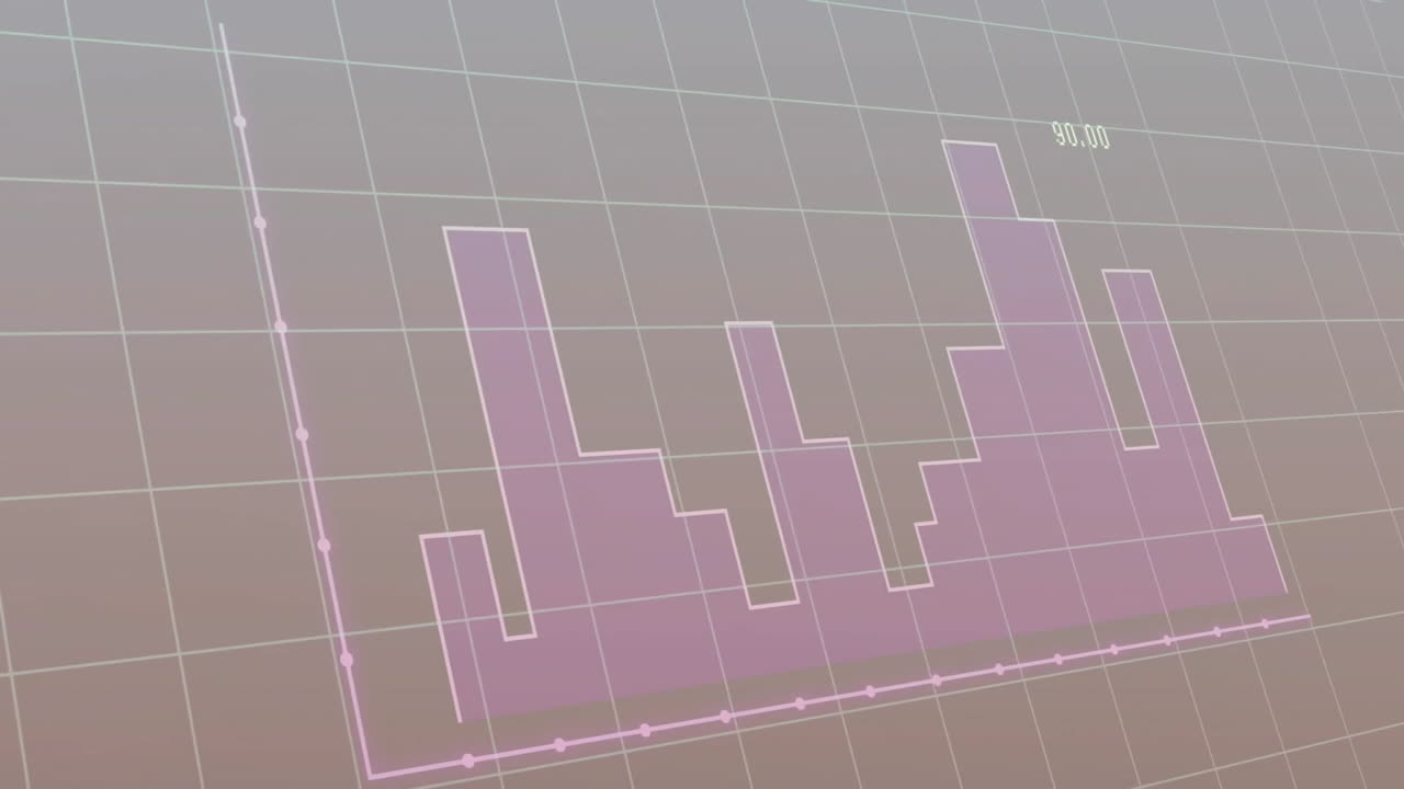 animación de diagramas y procesamiento de datos en fondo gris