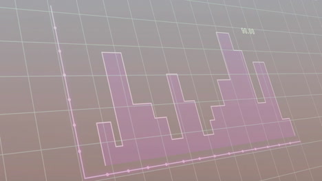 Animation-of-diagrams-and-data-processing-on-gray-background